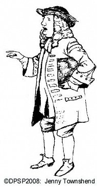 Early Georgian Country Squire sketch © Jenny Townshend